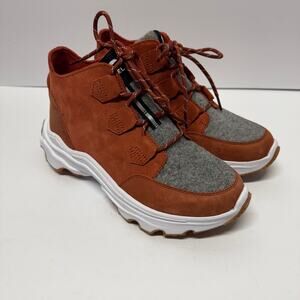 Sorel Womens Kinetic Breakthru Caribou Waterproof Boot Warp Red Chalk Size 10